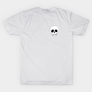 Spooky Skull and Logo White T-Shirt T-Shirt